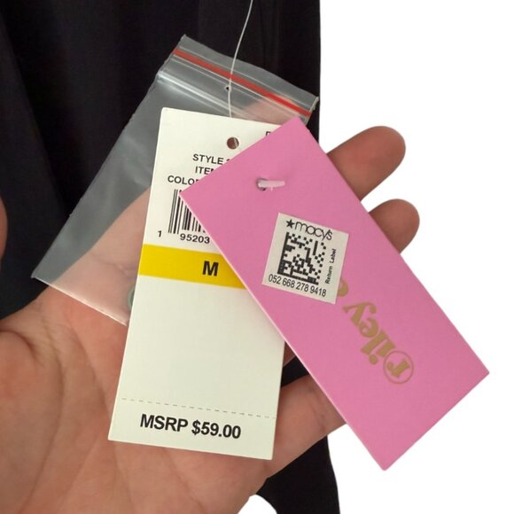 NWT Riley Rae Camryn Bow Tie-Neck Sleeveless Collared Office Blouse -Medium - Picture 4 of 7